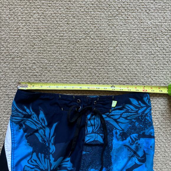 vintage y2k 2000s maui and sons swim boardshorts surfwear hawaii floral 32x8 - Picture 4 of 8
